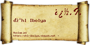 Öhl Ibolya névjegykártya