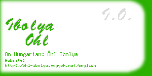 ibolya ohl business card